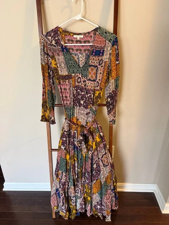 Bohemian Patchwork Midi Dress - Picture 1 of 2